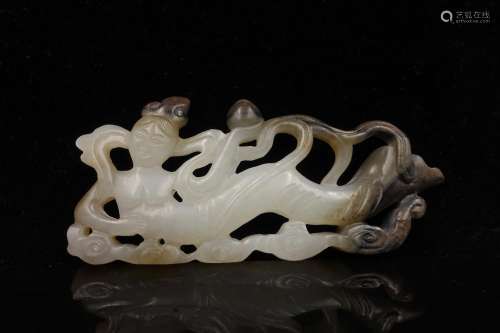CHINESE JADE CARVED BEAUTY