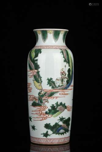 CHINESE FAMILLE ROSE PORCELAIN SLEEVE VASE