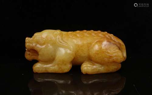 CHINESE JADE FIGURE OF FOOLION