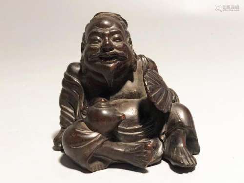 CHINESE HARDWOOD CARVED SCHOLAR