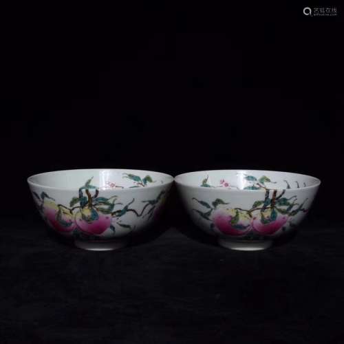 17-19TH CENTURY, A PAIR OF FLORAL PATTERN ENAMEL BOWL, QING DYNASTY
