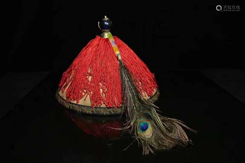 A QING DYNASTY MANDARIN HAT