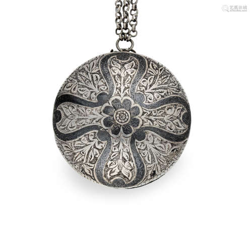 An Ottoman niello silver amulet case Turkey, 17th Century