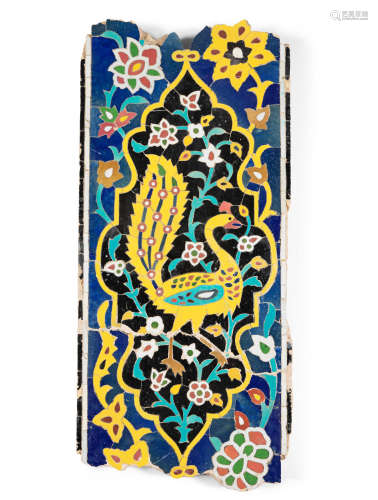 A Safavid pottery tile Mosaic Persia, 17th Century