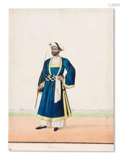 A coachman, by Shaykh Muhammad Amir of Karraya, or his studio Calcutta, circa 1840