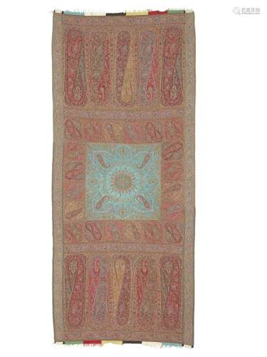 A woven wool shawl Kashmir, circa 1850