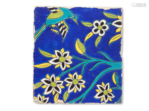 A safavid cuerda seca pottery tile Persia, 17th Century