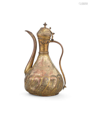 An Ottoman gilt-copper (tombak) ewer Turkey, 18th Century