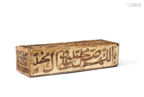 An Ottoman painted wood box Turkey, 19th Century