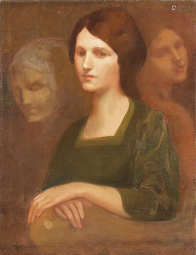 Portrait of Charlotte Teller (The Essence of her Body) Kahlil Gibran(Lebanon, 1883-1931)