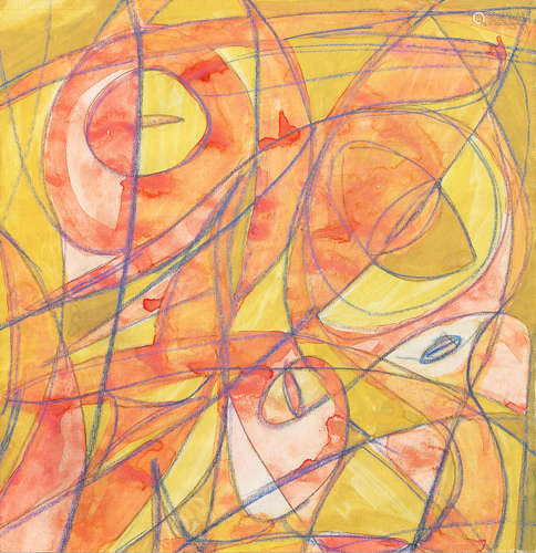 Abstract Composition in yellow Fahr El-Nissa Zeid(Turkey, 1900-1991)