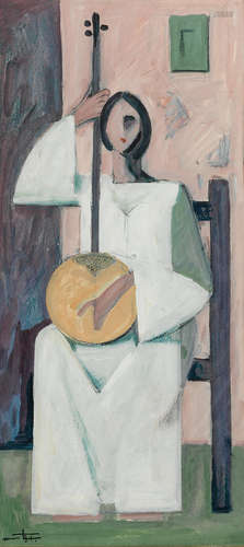 Rebab Player (Esquisse) Hussein Bicar(Egypt, 1913-2002)