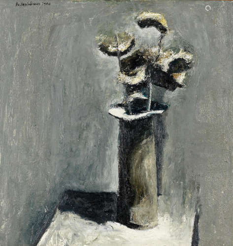 Still Life in Gray  Hassan Soliman(Egypt, born 1928)