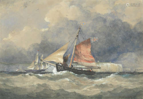 Dover pilot boat off the North Foreland  Edward William Cooke, RA(British, 1811-1880)