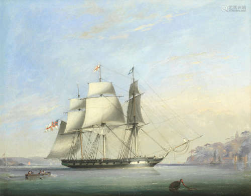 'The Falcon, the Earl of Yarborough's yacht' Nicholas Condy(British, 1799-1857)