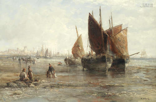 'Cornish Fishing Boats' William Edward Webb(British, 1862-1903)