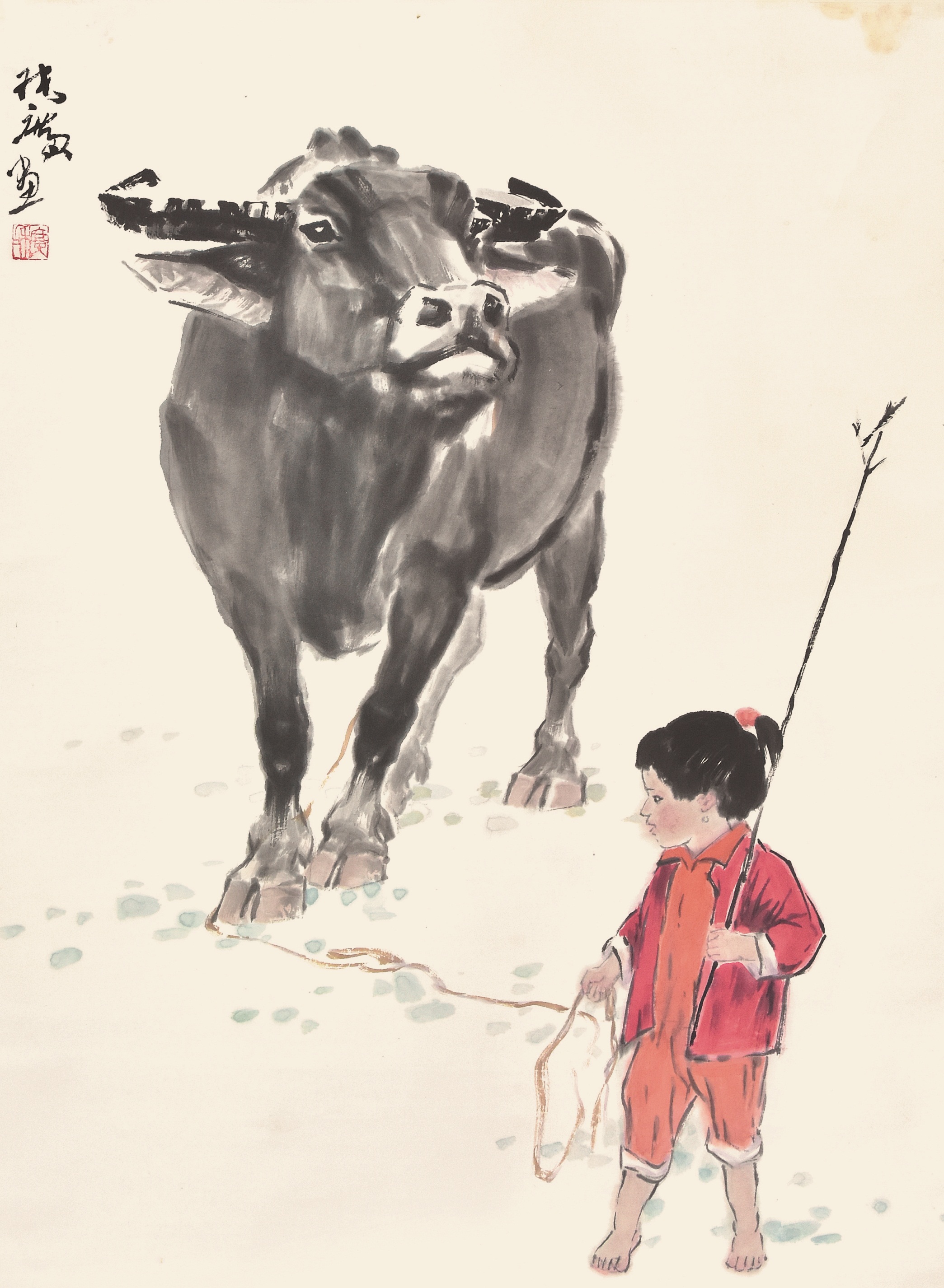 张广画牛作品图片