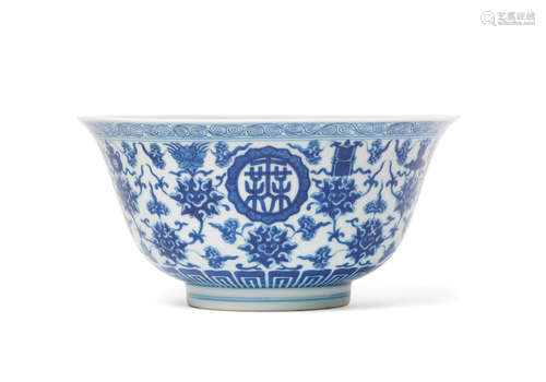 Qianlong seal mark and of the period A blue and white bowl