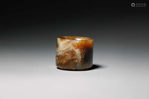 18th century A russet jade thumb ring