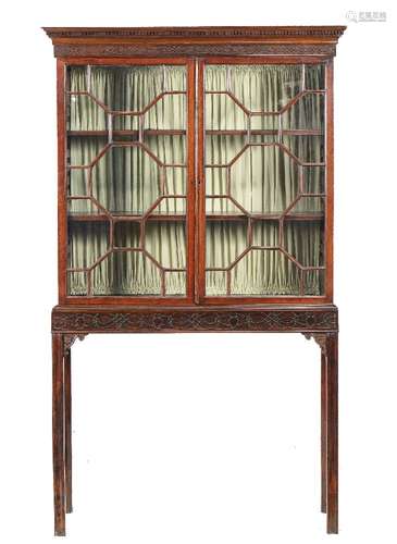 A mahogany bookcase