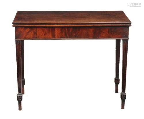 A George III mahogany card table