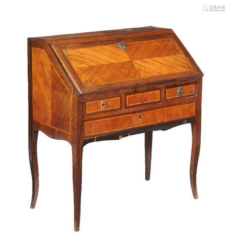 ϒ A French kingwood and crossbanded bureau in Louis XV style