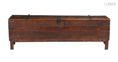 An oak long coffer