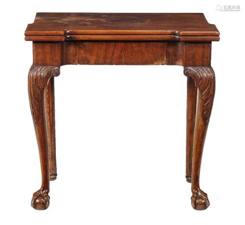 A mahogany card table