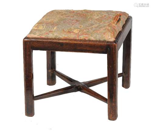 A George III mahogany stool