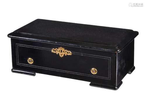 A Swiss ebonised musical box