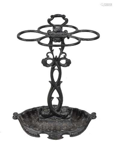 A Victorian cast iron stick stand