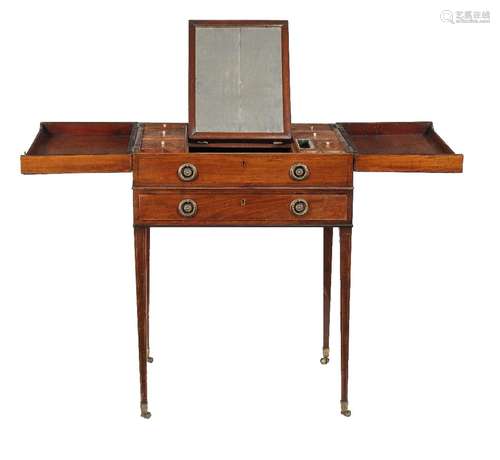 A George III mahogany campaign dressing table