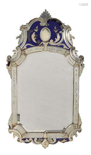 A Venetian wall mirror