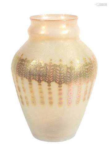 A Tiffany Favrille glass vase