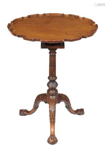 A George III mahogany piecrust tripod table