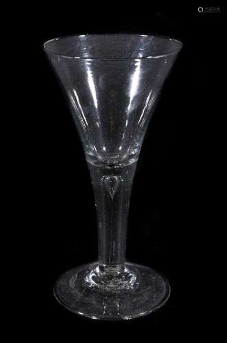 A plain-stemmed goblet