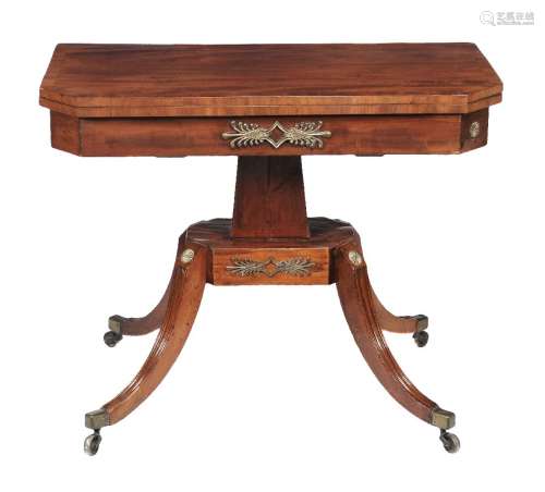 A Regency mahogany card table
