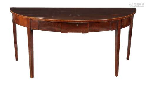 A George III mahogany and inlaid side or serving table