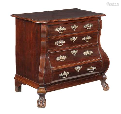 A Dutch mahogany commode