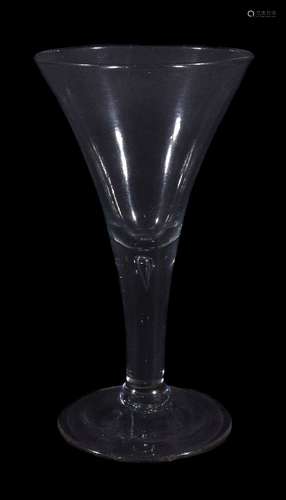 A plain-stemmed goblet