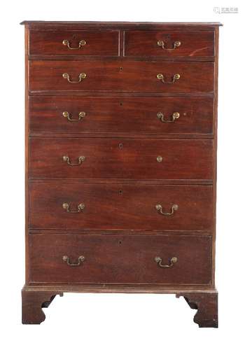 A George III Irish mahogany chest of drawers