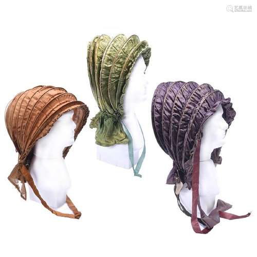 Collection of Three Women's Bonnets