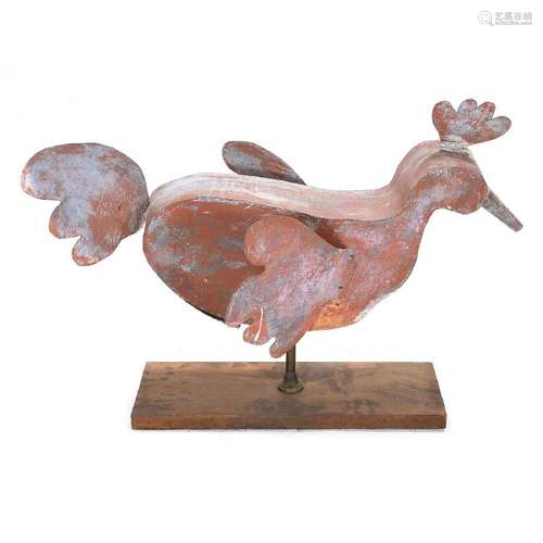 French Painted Tole Figure of a Rooster