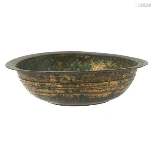 Gilt Bronze Bowl, Han Dynasty