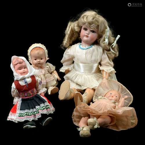 Bisque, Composition, Souvenir Doll