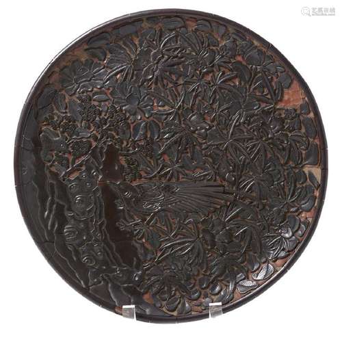 Black Lacquer Dish, 14th Century