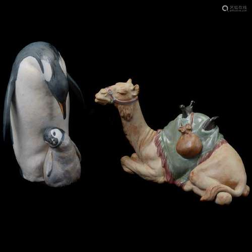 Two Lladro Animal Figurines,