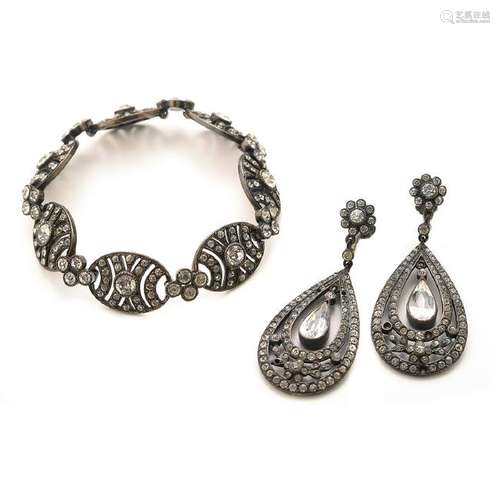 Antique Paste, Silver Jewelry Suite.