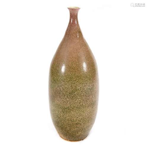 Large Peach Bloom Glazed Vase, 19th Century