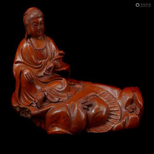 Bamboo Carving of Guanyin